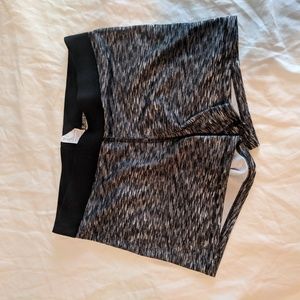 Black and White midrise yoga shorts